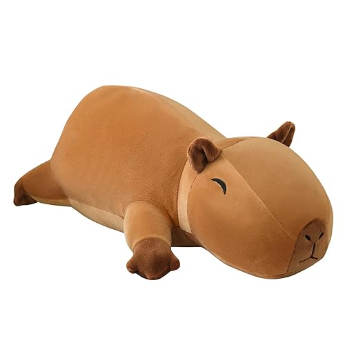 SQEQE Weighted Capybara Plush, Weighted Capybara Stuffed Animal for Anxiety, Cute Plushies Soft Pillow Toy Gift for Kids Adults 9.8 Inch, 0.8 Lbs - Capybara - Small(9.8 Inch)