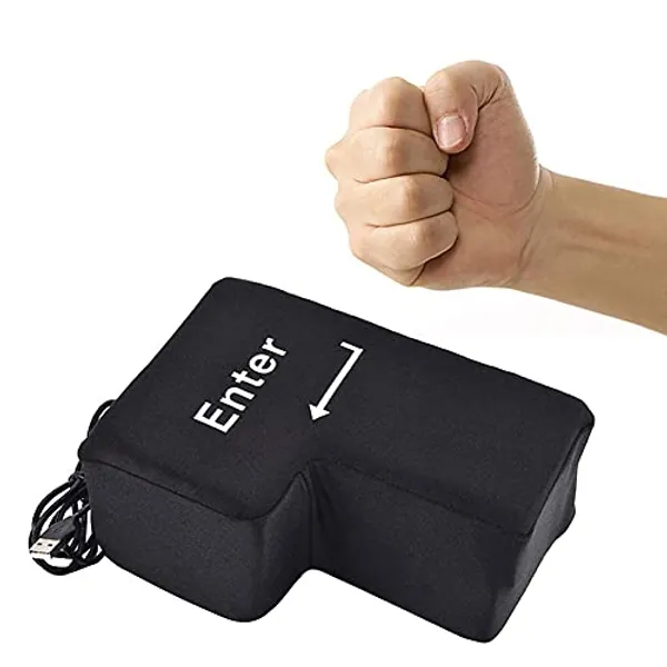 Big Enter Key, Kissen mit Unbreakable, Office Stress Relief Vent Tools, Nickerchen Kissen für Freunde und Familie