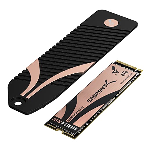 SABRENT 4TB Rocket 4 Plus NVMe 4.0 Gen4 PCIe M.2 Internal Extreme Performance SSD + M.2 NVMe PS5 heatsink Combo (SB-RKT4P-PSHS-4TB) - 4TB