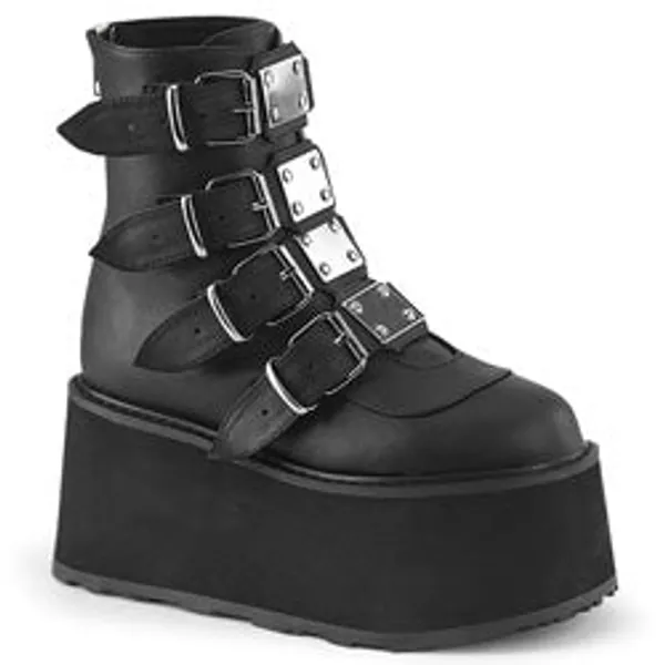 Damned-105 | Black Vegan Leather / 11