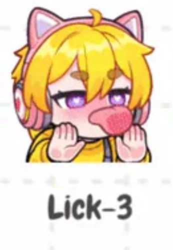 Animowana emotka lizania 