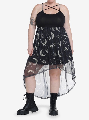 Celestial Hi-Low Strappy Dress Plus Size