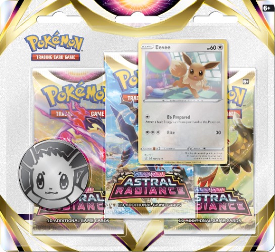 Pokémon Sword & Shield - Astral Radiance Eevee Foil Promo Card Triple Pack