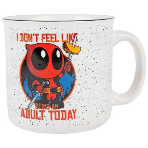 Deadpool I Don't Feel Like Being an Adult Today Chibi Jumbo Camper Mug