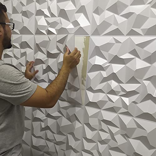 GF Casa Decor Kit with 10 3D Plates Wall Cladding Alps White 50x50 cm 2.5 m2