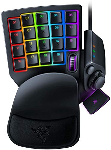 Razer Tartarus Pro Gaming Keypad: Analog-Optical Key Switches - Rapid Trigger - Adjustable Actuation - 32 Programmable Keys - Customizable Macros - Chroma RGB Lighting - Classic Black - Classic Black - Tartarus Pro - Optical Switches - Keypad