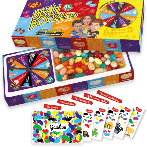 Jelly Belly Bean Boozled Jelly Beans Game NEW EDITION + 5 Gaudum Jelly Bean Game Cards (For Kids) - For Kids