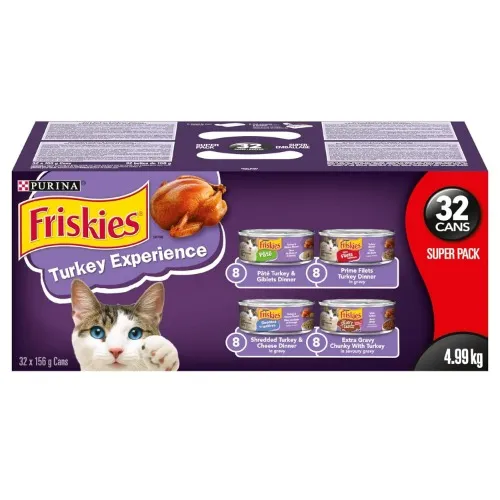 Purina Friskies Turkey Experience Wet Cat Food Super Pack 32 Cans