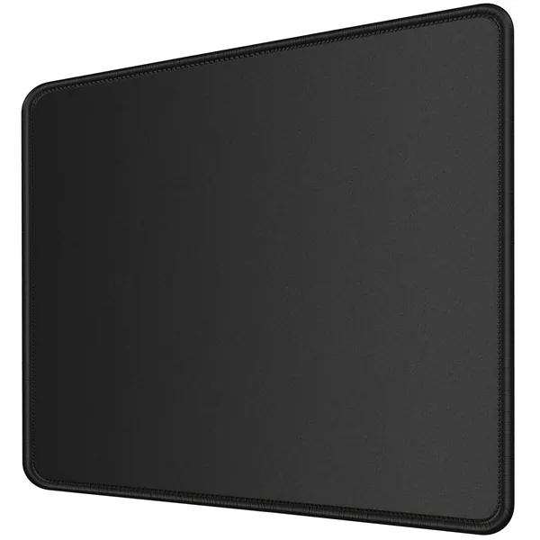 MROCO Mouse Pad [30% Larger] with Non-Slip Rubber Base, Premium-Textured & Waterproof Computer Mousepad with Stitched Edges, Mouse Pads for Computers, Laptop, Gaming, Office & Home, 8.5 x 11 in, Black - LARGE (8.5" x 11") Office/ 1 Pack