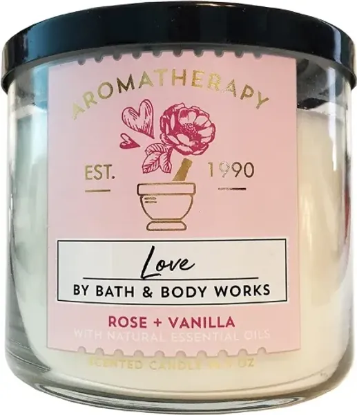 Rose + Vanilla Scented Candle