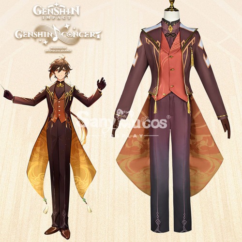 【In Stock】Game Genshin Impact Cosplay Genshin Concert Zhongli Cosplay Costume Plus Size - XXXL