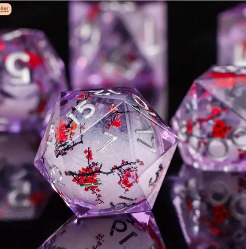 Full Set Liquid Core Dice for DnD