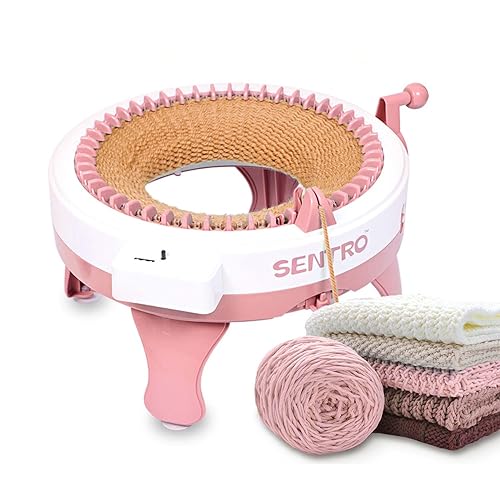 Knitting Machine, SENTRO 48 Needles Knitting Machine with Row Counter, Automatic Circular Crochet Knitting Loom Machine for Adults/Beginners