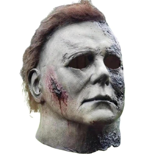 Masker Michael Myer, Halloween Full Latex Masks Hair Pruik Scary Movie Kostuum, Full Head Michael Myer Horror Latex Masker Fancy Dress Kostuum, Scar Face Covering Halloween Decoratie Props