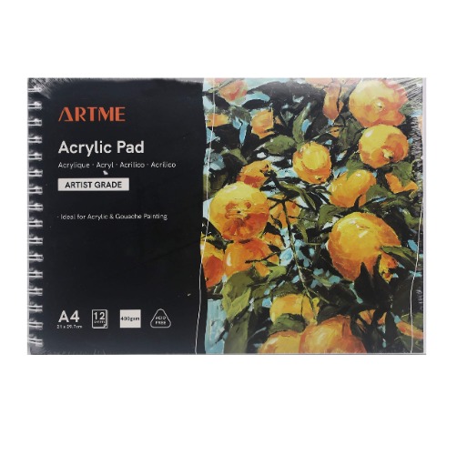 Artme A4 Papier Pad voor Acryl Kleur 12 Vellen 400g - 1pk