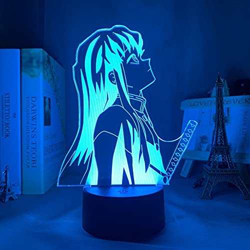 COTCLO Kimetsu no Yaiba Muichiro Tokito Led Night Light for Bedroom Decor Gift Nightlight Anime 3D Lamp De-mon Sl-Ayer
