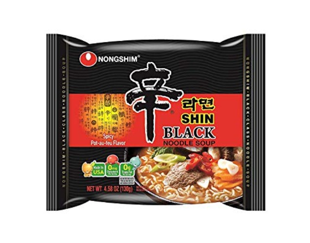 Nongshin Shim Ramen Noodles Black Pack of 4 by Made By: Nong Shim America Inc