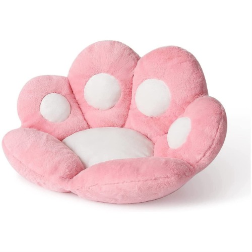 Cat Paw Cushion Comfy Kawaii Chair Cushion 31.4 x 27.5 inch Bear Paw Lazy Sofa Office Floor Pillow Cute Plush Seat Pad for Gaming Chair for Bedroom Decor Colorful (Pink) - Pink