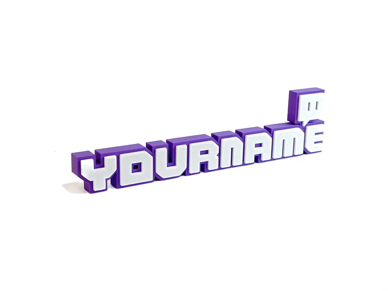 Custom Twitch.tv Style Name Plate, Plaque, Door Sign, Kids Room, Game Streamers, Gamer Gift Personalised