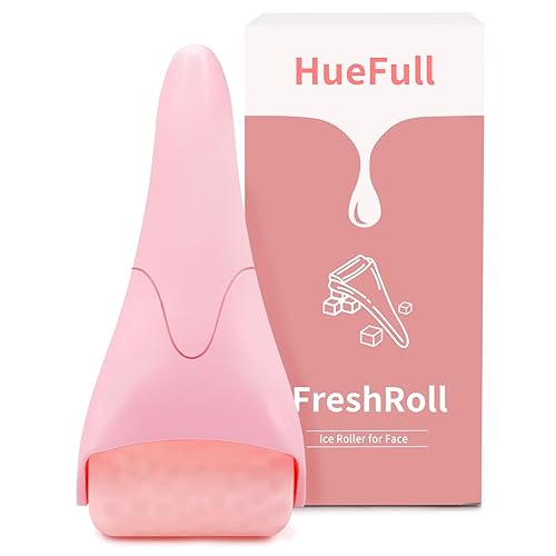 huefull Ice Roller for Face, Ice Face Roller & Eye Puffiness Relief, Skin Care Wrinkle Remover for Face, Face Massager Roller Gifts for Women, Self Care Gifts for Woman Man, Christmas Gifts (Pink) - Pink
