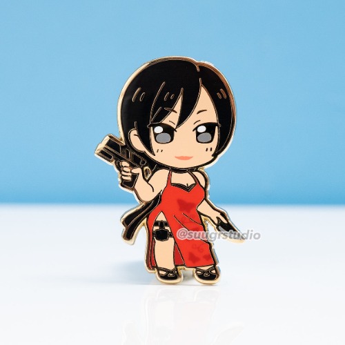 Resident Evil Ada Wong Hard Enamel Pin - [A Grade] / Simple Rubber Back