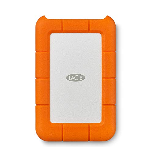 LaCie Rugged Mini 2TB External Hard Drive Portable HDD - USB 3.0/ 2.0 Compatible, Drop Shock Dust Rain Resistant Shuttle Drive, For Mac And PC Computer (LAC9000298), orange - Rugged mini HDD - 2TB