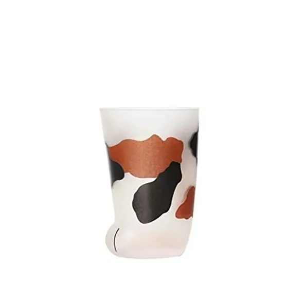 Hyzone Cat Claw Glass, Beer or Drink Cup, Milk, Juice, Frosting Process (Stripe) - Pattern