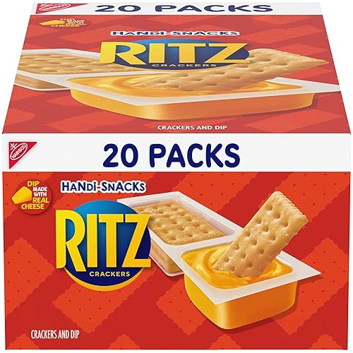 Handi-Snacks RITZ Crackers 'N Cheesy Dip Snack Packs, 20 Snack Packs - 0.95 Ounce (Pack of 20)
