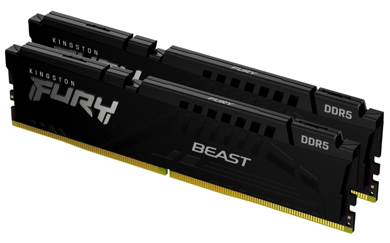 Kingston FURY Beast DDR5 32GB (2x16GB) 4800MT/s CL38 DIMM Desktop Gaming Geheugenkit met 2 - KF548C38BBK2-32