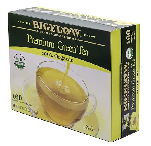 Bigelow Tea Organic Green Tea, 160-Count (51100.85) - 160 Count (Pack of 1)