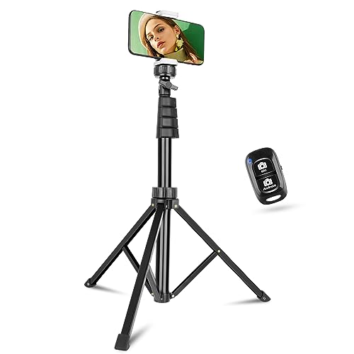 Aureday 62" Tripod Stand with Wireless Remote and Universal Head Mount