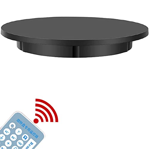 YNITJH 360 Degree Electric Rotating Turntable for Photography,Remote Control Angle,Speed (23.6inch/220Lbs Load) - Black