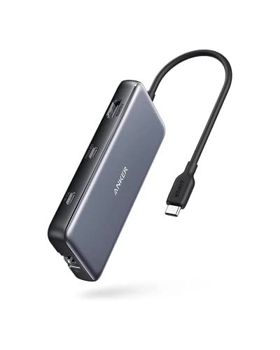 Anker 555 USB-C Hub w/ 100W Power Delivery, HDMI Port, USB C and 2 A Data Ports, Ethernet, microSD/Card Reader