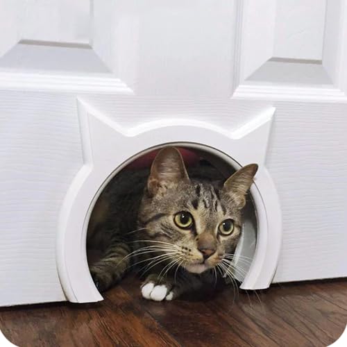 Kitty Pass Interior cat Door - let Your cat in and Out of Closed Doors - 9x12 for Cats up to 21lbs