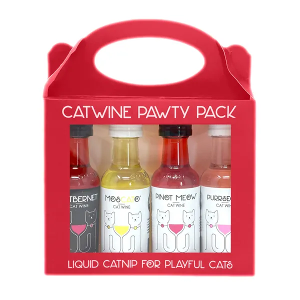 PetWineShop Cat Wine Pawty Pack Catnip Wine CatWine Set for Cats  Kittens