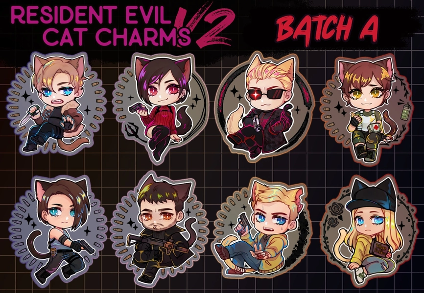 Resident Evil Cat Charms V2 - Albert Wesker