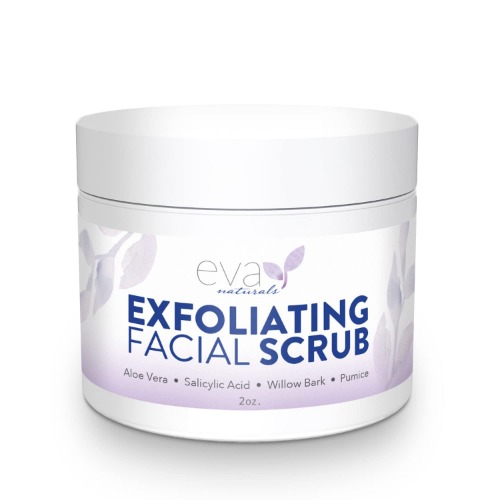 Eva Naturals - Exfoliating Facial Scrub - Helps Reduce Acne, Pores, Blackheads, Dead Skin Cells - 60 ml. - 