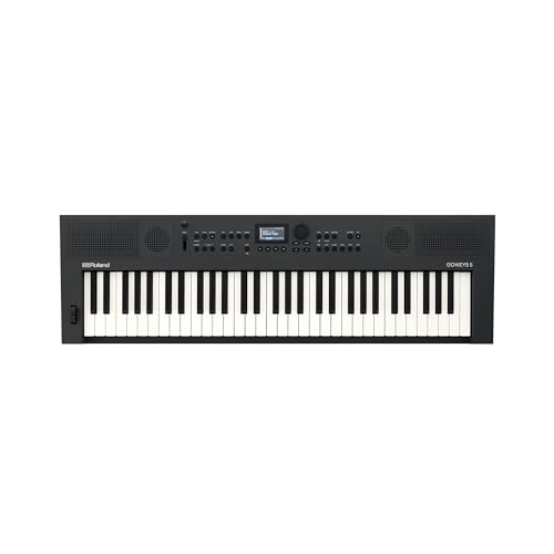 Roland GO:KEYS 5 Music Creation Keyboard | 61-Note Keyboard | ZEN-Core Engine with Over 1000 Onboard Sounds | Built-In Stereo Speakers | Mic Input | Bluetooth Audio/MIDI Support, Graphite - GRAPHITE