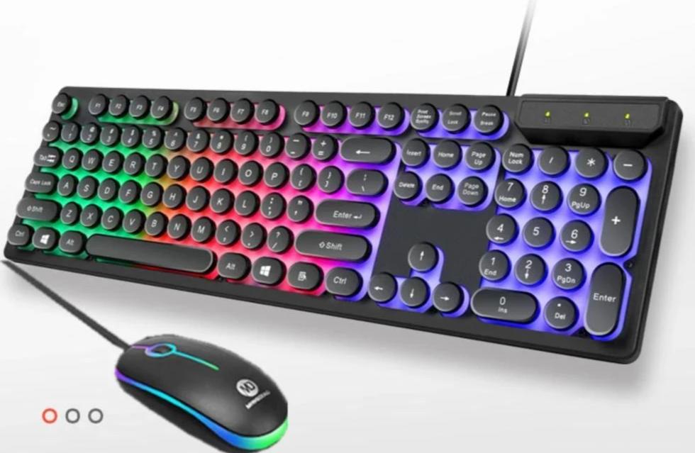 Ninja Dragons Z9i USB Wired Light Up Gaming Keyboard and Mouse Set - Black