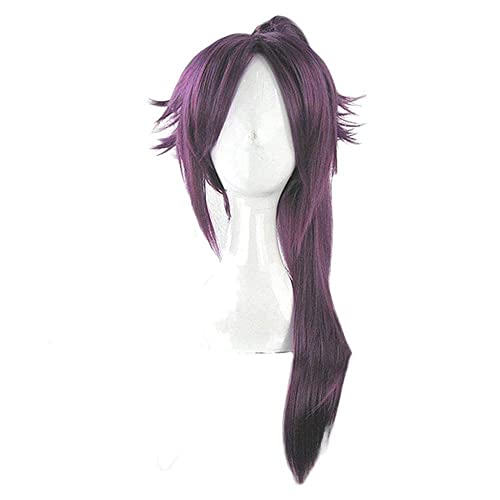 GORKEM Christmas purple cosplay wig for yoruichi bleach cosplay, halloween, carnival party, carnival, nightlife, concert, wedding, masquerade