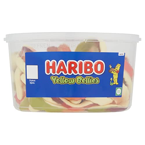 Haribo Giant Snakes Yellow Bellies Sweets Tub, 768g - Standard Packaging
