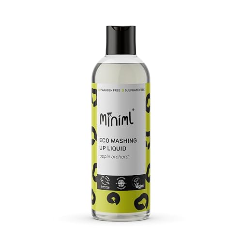 Miniml Eco Washing Up Liquid 500ml - Apple Orchard Scented Non Bio & Skin Sensitive Friendly Dish Wash Cleaner that's Plant Based Vegan & Cruelty Free - Natural Cleaning Products (50 Washes) - 500 ml (Pack of 1)