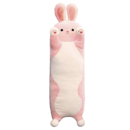 MUZIRI KINOKOO Plush Pillow Bunny Pillow Hugging Doll Stuffed Toy Cuddly Long Bunny Stuffed Animal Toy Plush Rabbit Pillow-Pink 110