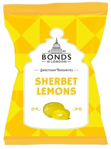 Original Bonds London Sherbet Lemons Bag Lemon Flavored Boiled Sweets With A Sherbet Centre Imported From The UK England British Candy Sweetshop Lemon Sherbets