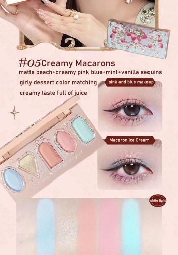 Berry Angelic Eyeshadow Palette - 5 Creamy Macaron