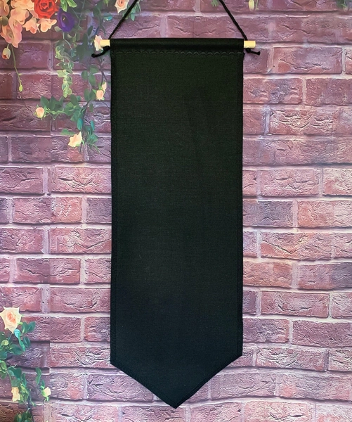 Enamel Pin Banner, Pin Display, Enamel Lapel Pin Display, Enamel Storage, Tall Pin Pennant In Black, Duck Canvas Pin Banner