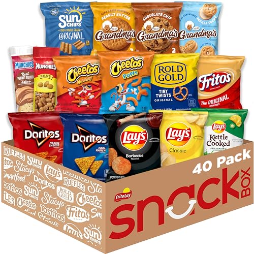 Frito Lay Ultimate Classic Snacks Package, Variety Assortment of Chips, Cookies, Crackers, & Nuts, (Pack of 40) (Packaging May Vary) - Classic Snack Pack - 1 Count (Pack of 1)