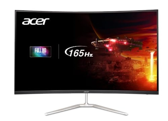 Acer Nitro 31.5" FHD 1920 x 1080 1500R Curved PC Gaming Monitor | AMD FreeSync Premium | Up to 165Hz Refresh | 1ms VRB | VESA Mountable | HDR10 | 1 x Display Port 1.2 & 2 x HDMI 1.4 | EDA320Q Pbiipx - FHD - 31.5-inch