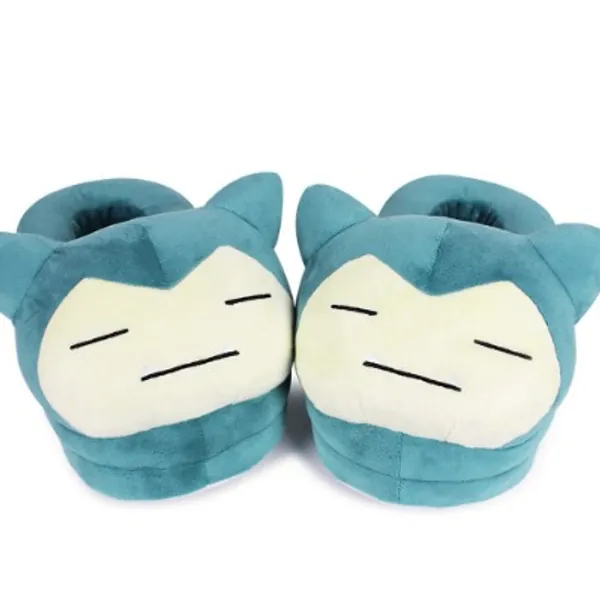 Cartoon Anime Plush Floor Slippers Indoor Shoes, Full Foot Cover Warm Slippers for Women 11 inch