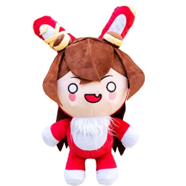 Augwindy 15.7” Genshin Rabbit Plush Baron Bunny Plush Toy Cosplay Anime Figure Plushies Stuffed Doll Costume Plushy Props for Fans